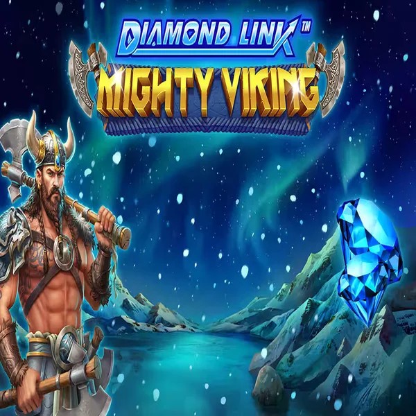Diamond Link Mighty Viking slot logo by Greentube at Spinjo Casino
