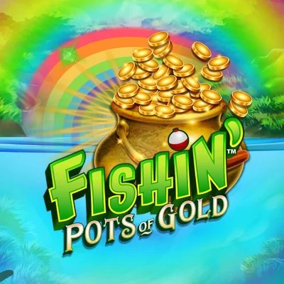 Fishin Pots Of Gold slot logo by Gameburger Studios at Spinjo Casino