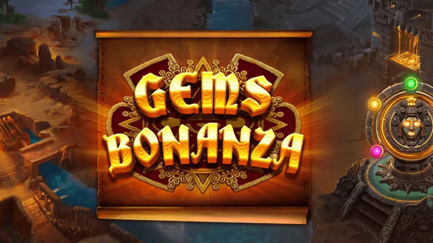 Gems Bonanza logo by Pragmatic Play at Spinjo Casino