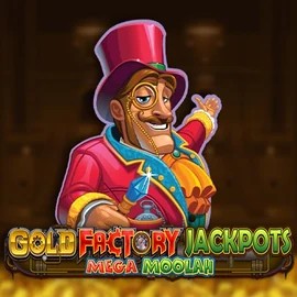 Gold Factory Jackpots Mega Moolah slot icon by Aurum Signature Studios, available at Spinjo Casino