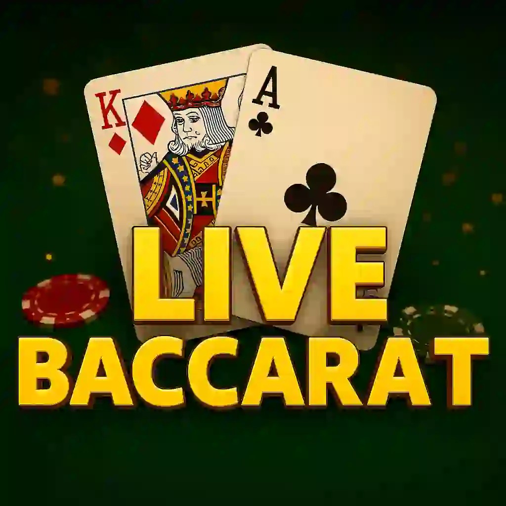 Live Baccarat casino game by Evolution – featured logo at Spinjo Casino