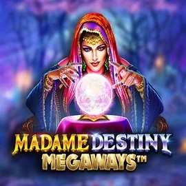Madame Destiny Megaways slot logo by Pragmatic Play at Spinjo Casino