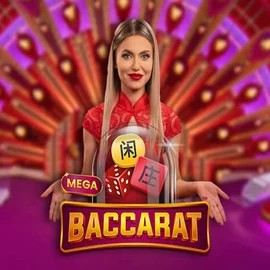 Mega Baccarat logo – Live Casino by Pragmatic Play at Spinjo Casino